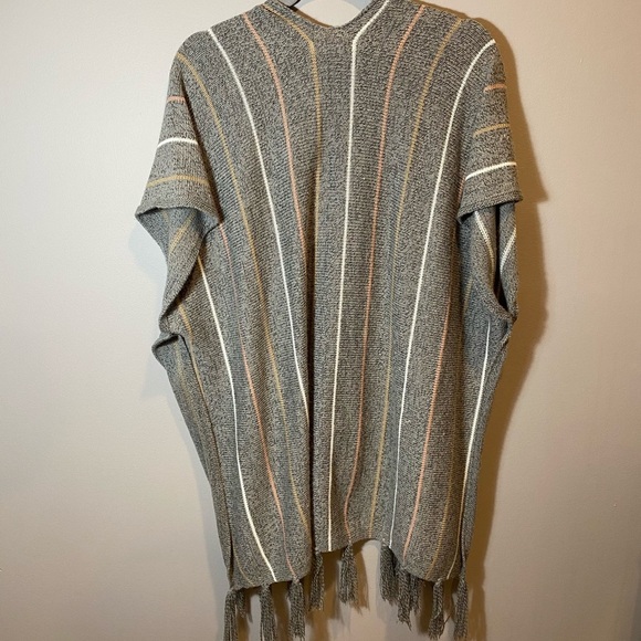 Francescas Gray Striped Shawl - Picture 2 of 3